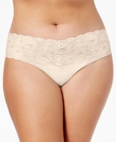 Shop Gucci Plus Size Never Say Never Cutie Low Rise Thong Underwear Never0341p, Online Only In Blush- Nude 01