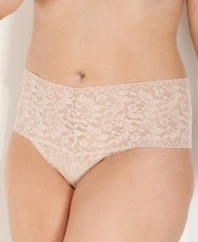 Shop Hanky Panky Plus Size Retro Thong 9k1926x In Chai- Nude 01