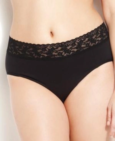 Shop Hanky Panky Organic Cotton Plus Size Conscience French Brief 892461x In Black