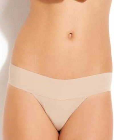 Shop Hanky Panky Bare Eve Thong 6j1661 In Taupe- Nude 01