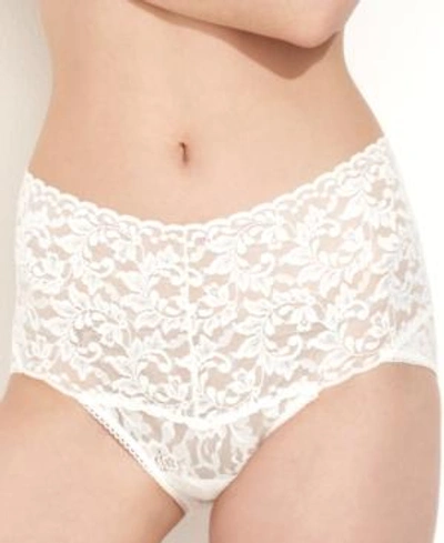 Shop Hanky Panky Women's Retro Lace V-kini In Marshmallow