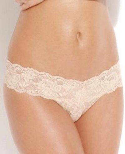 Shop Cosabella Never Say Never Cutie Low Rise Thong Never03zlvbow In Blush- Nude 01