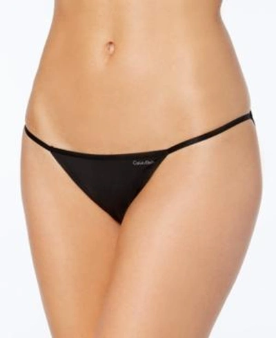 Shop Calvin Klein Sleek String Bikini Underwear D3510 In Black