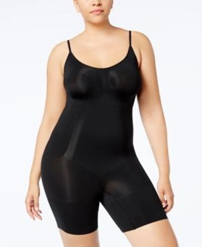 Shop Spanx Women's Plus Size Oncore Mid-thigh Bodyshaper Ps1715 In Very Black