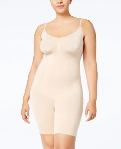 Shop Spanx Women's Plus Size Oncore Mid-thigh Bodyshaper Ps1715 In Soft Nude