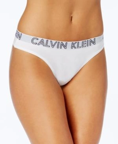 Shop Calvin Klein Ck Ultimate Cotton Thong Qd3636 In White