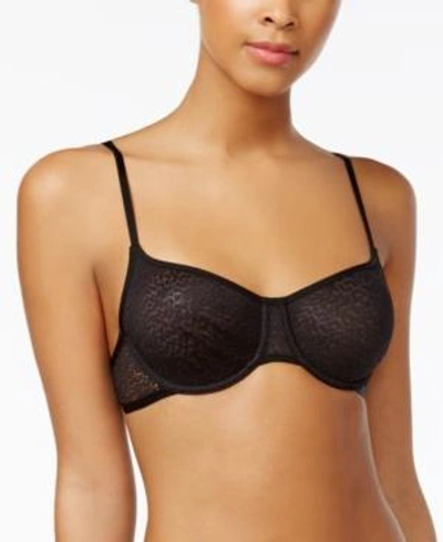 Shop Dkny Modern Lace Sheer Demi Bra Dk4019 In Black