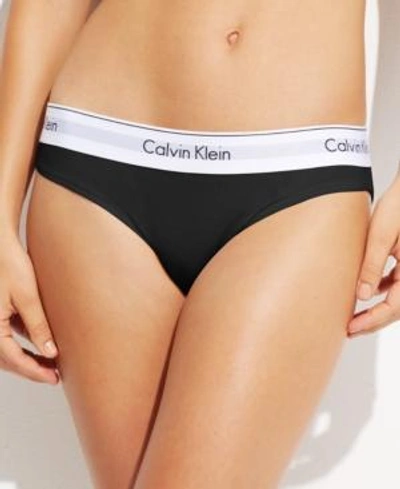Shop Calvin Klein Women's Modern Cotton Bikini Underwear F3787 In Black