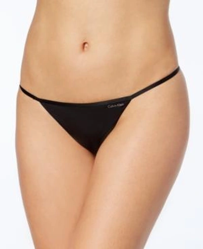 Shop Calvin Klein Sleek Modal G-string Thong Underwear D3509 In Black