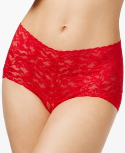 Shop Hanky Panky Women's Retro Lace V-kini In Red