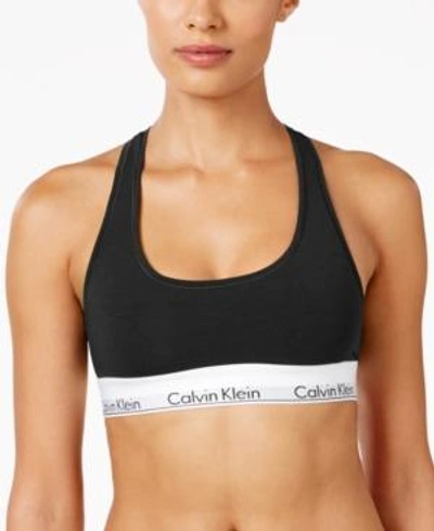 Shop Calvin Klein Modern Cotton Women's Modern Cotton Bralette F3785 In Black