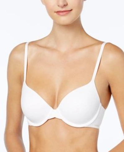 Shop Calvin Klein Perfectly Fit Full Coverage T-shirt Bra F3837 In White