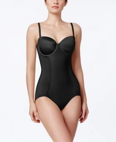 Shop Spanx Extra Firm Tummy-control Boostie-yay! Strapless Convertible Bodysuit 1908 In Black
