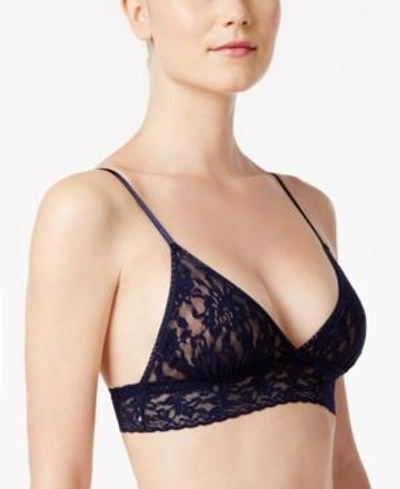 Shop Hanky Panky Lace Padded Bralette 487004 In Navy