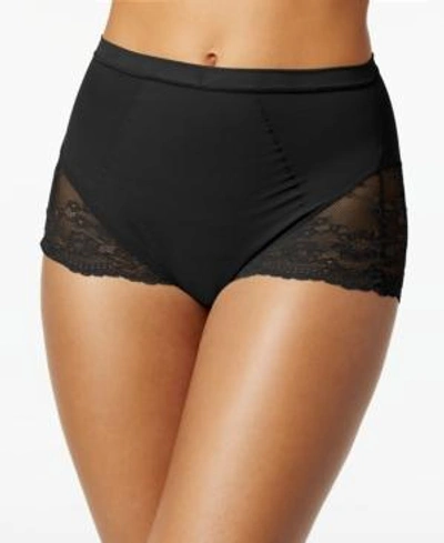 Shop Spanx Light-control Sheer Lace Brief 10123r In Very Black
