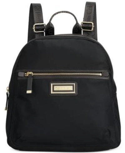 Shop Calvin Klein Nylon Belfast Backpack In Black/gold