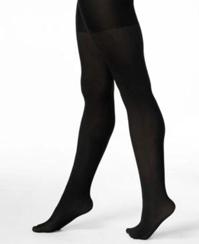 Shop Spanx Women's Opaque Reversible Tummy Control Tights, Also Available In Extended Sizes In Black/charcoal