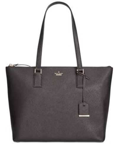 Shop Kate Spade New York Cameron Street Lucie Saffiano Leather Tote In Black