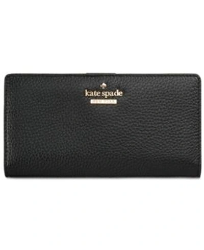 Shop Kate Spade New York Jackson Street Stacy Pebble Leather Wallet In Black