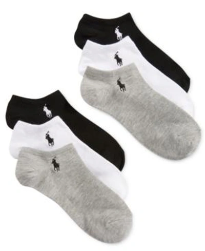 Shop Polo Ralph Lauren Women's Flat Knit Ultra Low-cut Socks 6 Pack In Assorted