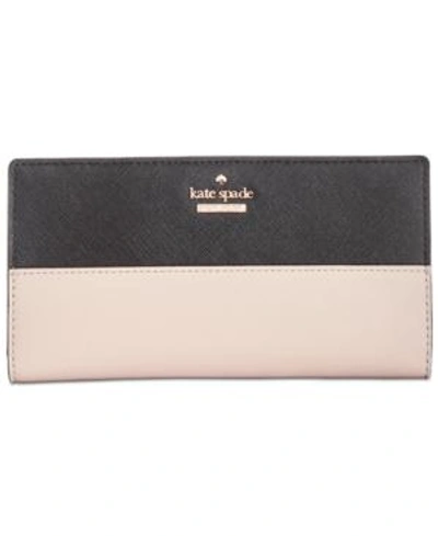 Shop Kate Spade New York Cameron Street Stacy Wallet In Tusk/black