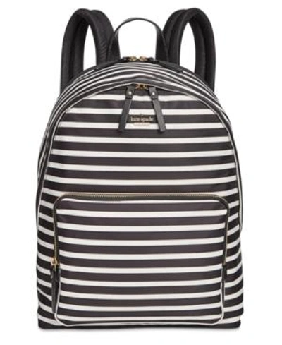 Shop Kate Spade New York 15-inch Medium Tech Laptop Backpack In Black/clotted Cream