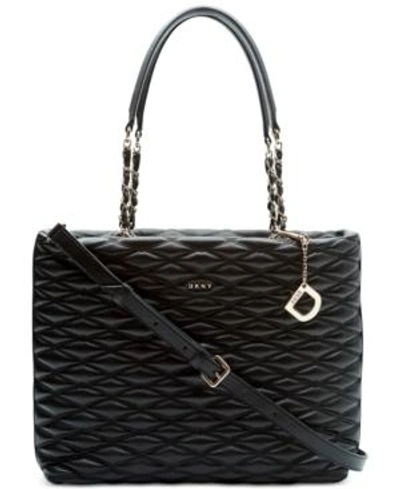 Shop Dkny Lara Large Tote, Created For Macy's In Black