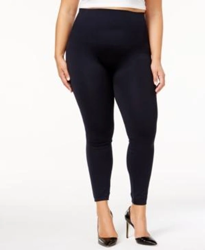 Shop Spanx Women's Plus Size Look At Me Now Tummy Control Leggings In Port Navy