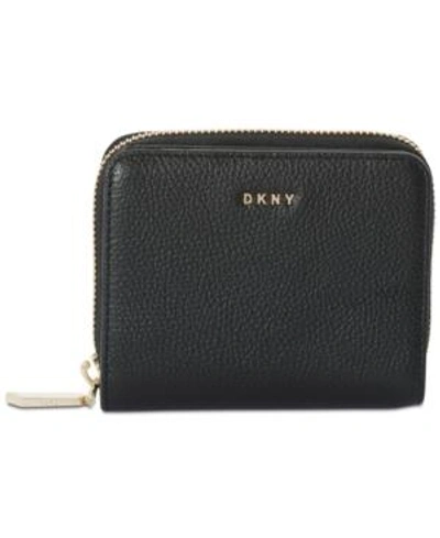 Shop Dkny Chelsea Zip-around Wallet, Created For Macy's In Black