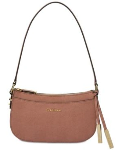 Shop Calvin Klein Josie Small Demi Bag In Deep Blush