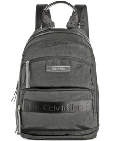 Shop Calvin Klein Dressy Nylon Backpack In Black