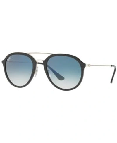 Shop Ray Ban Ray-ban Sunglasses, Rb4253 50 In Black/blue Gradient