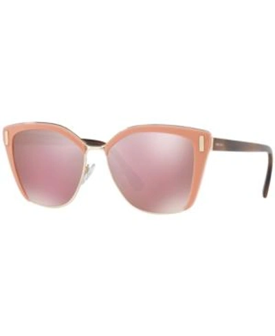 Shop Prada Sunglasses, Pr 56ts In Pink/pink Mirror