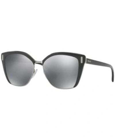 Shop Prada Sunglasses, Pr 56ts In Black/grey Mirror