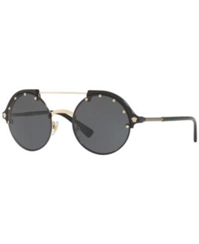 Shop Versace Sunglasses, Ve4337 In Pale Gold/grey