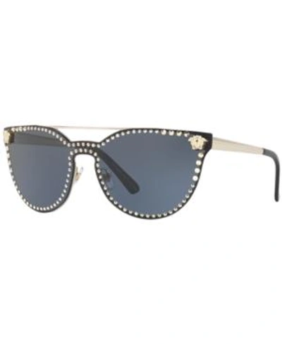 Shop Versace Sunglasses, Ve2177 In Gold/grey