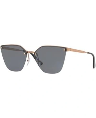 Shop Prada Sunglasses, Pr 68ts In Gold/grey Polarized
