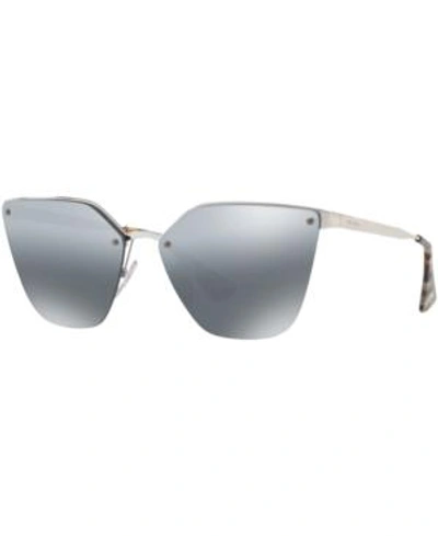 Shop Prada Polarized Sunglasses, Pr 68ts In Grey/grey Mirror Polarized