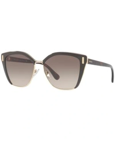 Shop Prada Sunglasses, Pr 56ts In Brown/brown Gradient