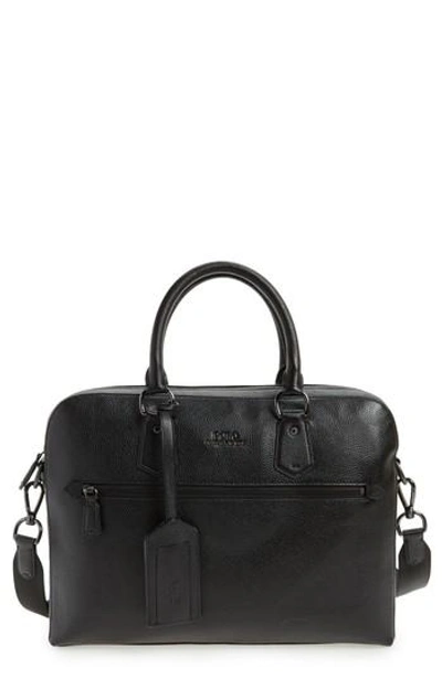 Shop Polo Ralph Lauren Commuter Leather Briefcase - Black