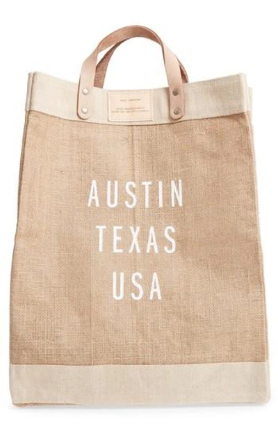 Shop Apolis Market Bag - Beige In Austin