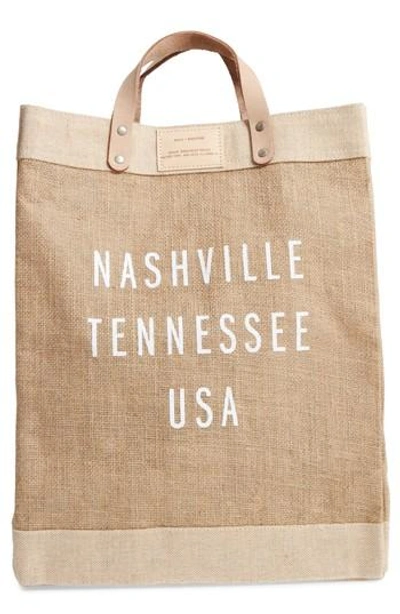 Shop Apolis Market Bag - Beige In Nashville