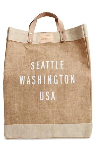 Shop Apolis Market Bag - Beige In Seattle