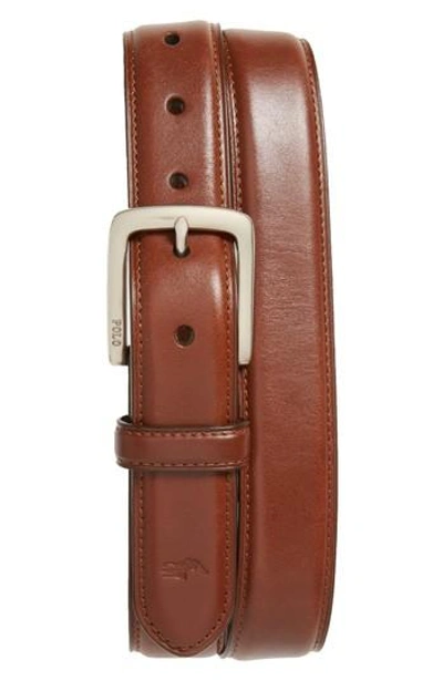 Shop Polo Ralph Lauren Suffield Leather Belt In Tan