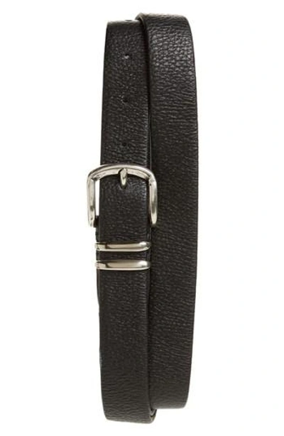 Shop Eleventy Leather Belt In Black