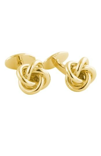 Shop David Donahue Knot Cuff Links In Gold