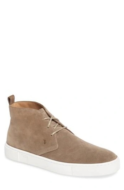 Shop Tod's Leather Chukka Boot In Brown Suede