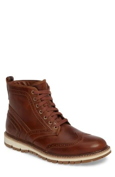 Timberland Men's Britton Hill Wingtip Boots Men's Shoes In Medium Brown  Full Grain | ModeSens