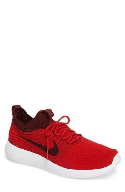 Shop Nike Roshe Two Flyknit V2 Sneaker In Red/ Dark Red/ White