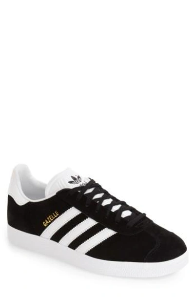 Adidas Originals Adidas Gazelle Sneakers In Black/white/metallic Old Gold |  ModeSens